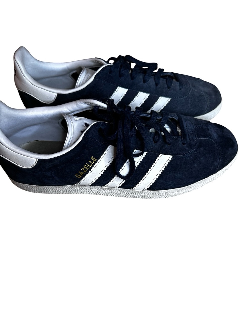 Adidas Gazelle Men’s Navy Suede Sneakers with White Stripes Size 10